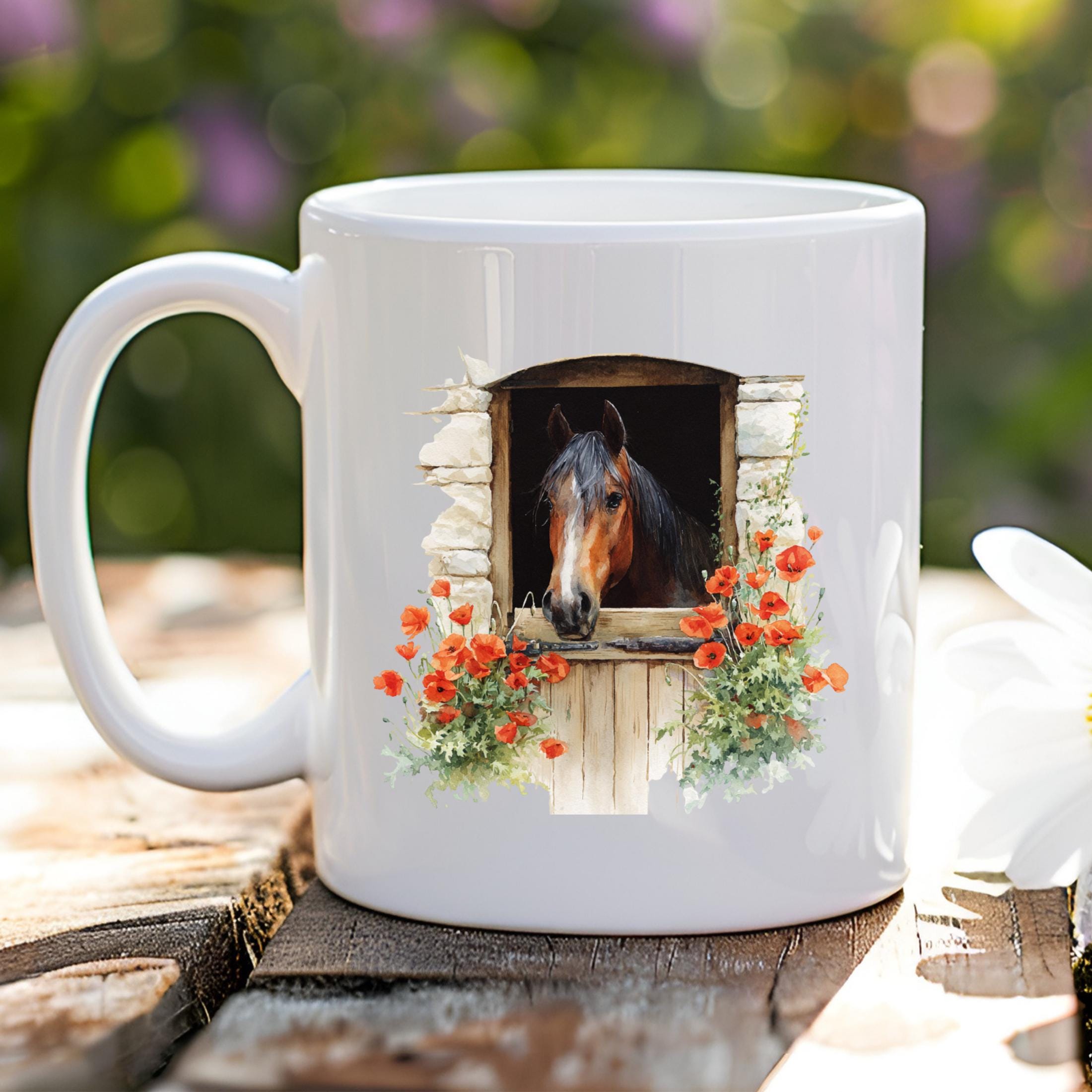 Horse Design Coffee Mug: 11oz Ceramic Mug