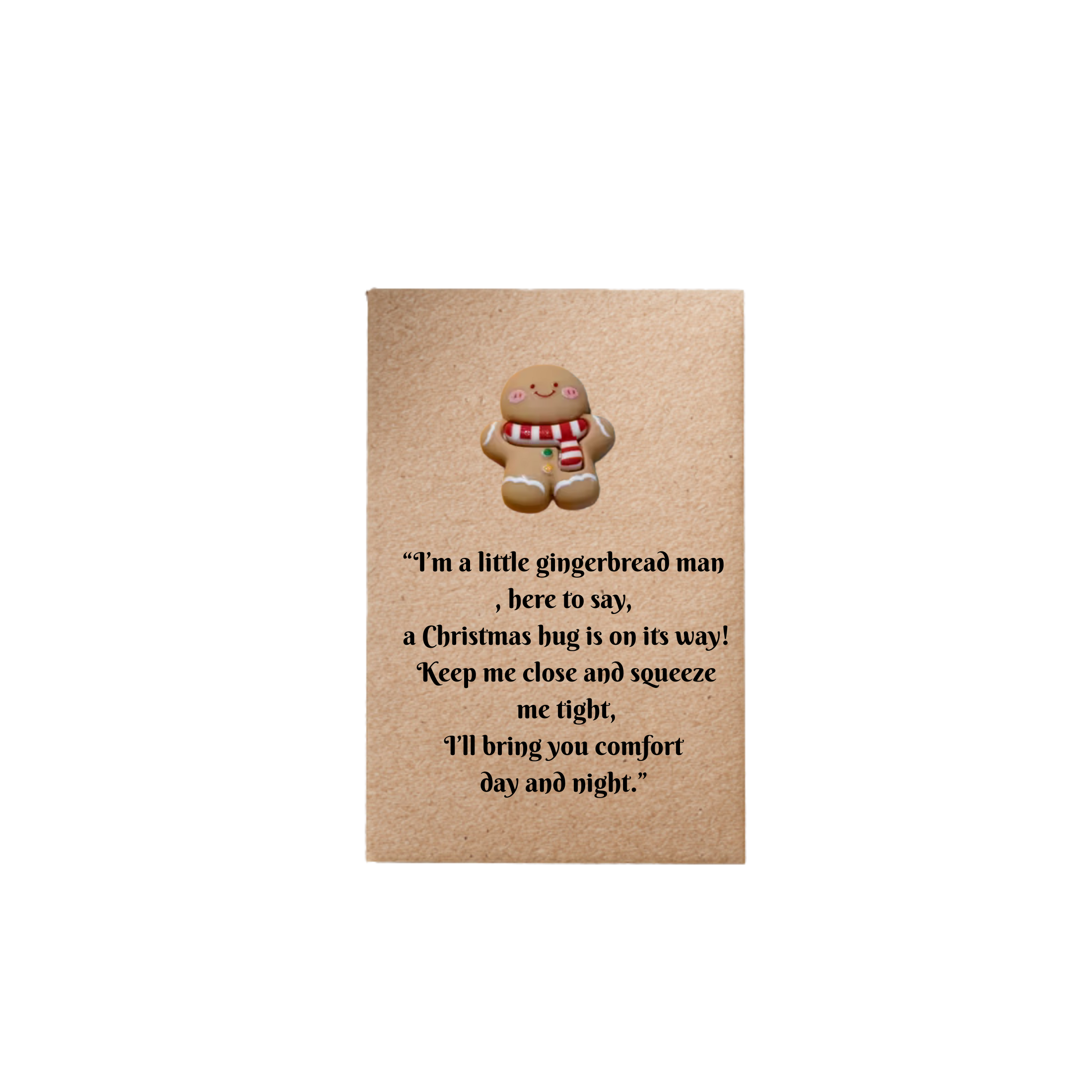 Christmas Gingerbread man Pocket Hug