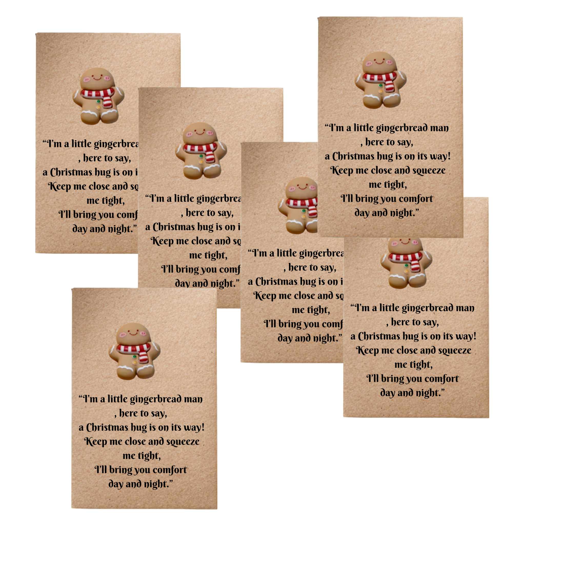 Christmas Gingerbread man Pocket Hug