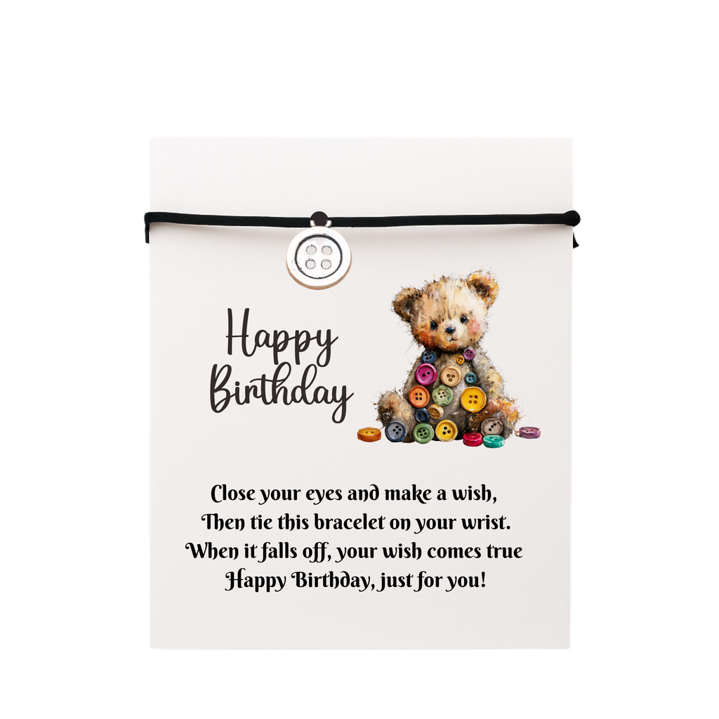 Birthday Button Wish Bracelet Gift Card With Envelope (Copy)