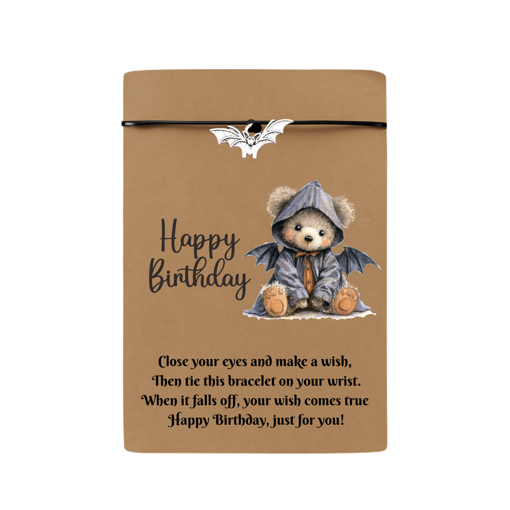 Birthday Bat Wish Bracelet Gift Card With Envelope