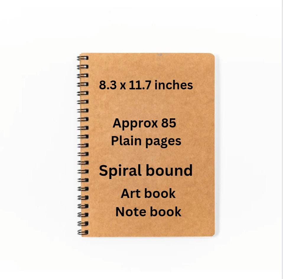 highland cow personalised notebook. A4 plain paper. spiral Bound. Farmyard Buddies
