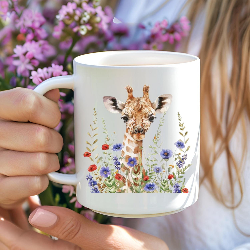 Giraffe Design Mug. Watercolour Design Coffee Mug