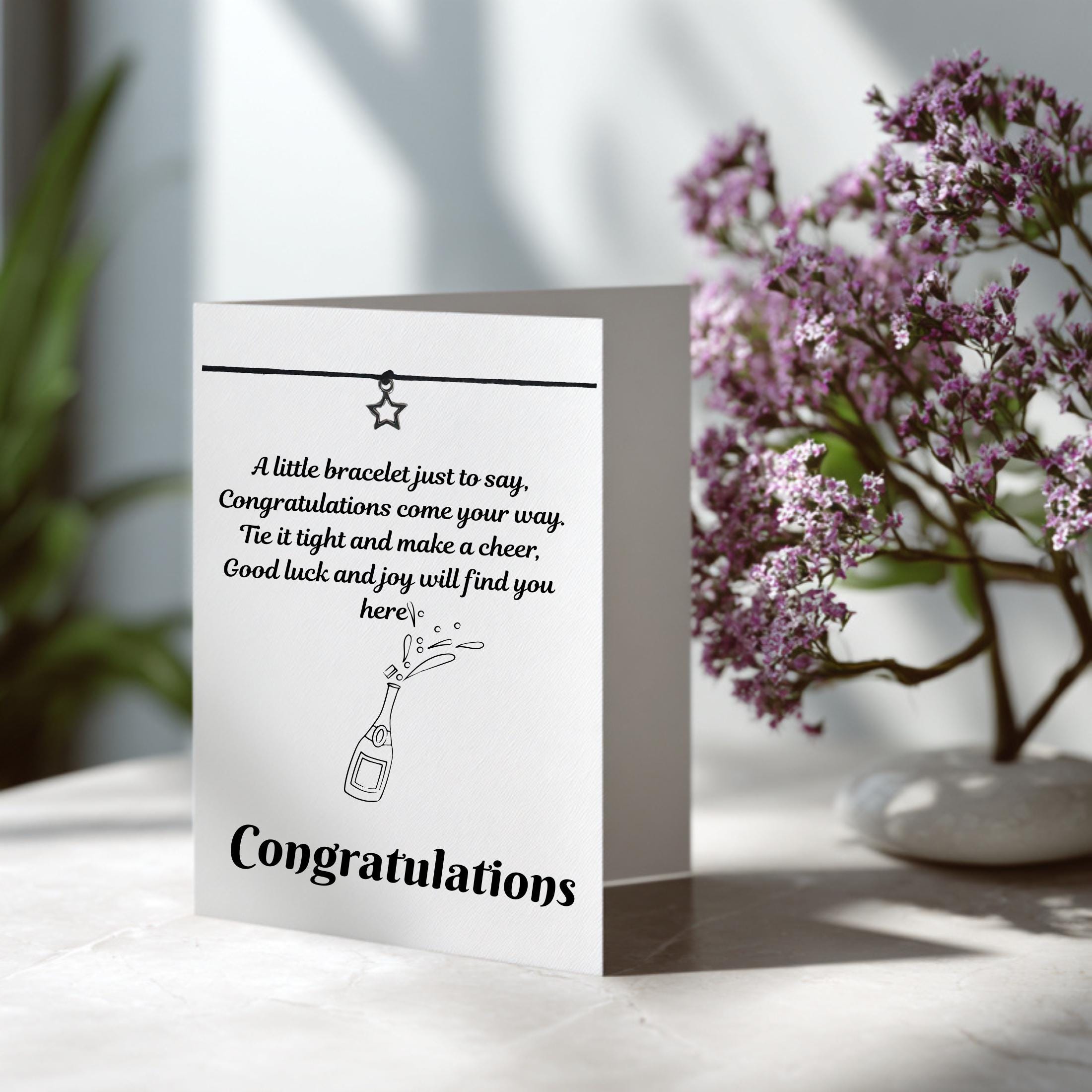 Congratulations Wish Bracelet On A Greetings Card Wish Bracelet – A Gentle Keepsake. Greetings Card
