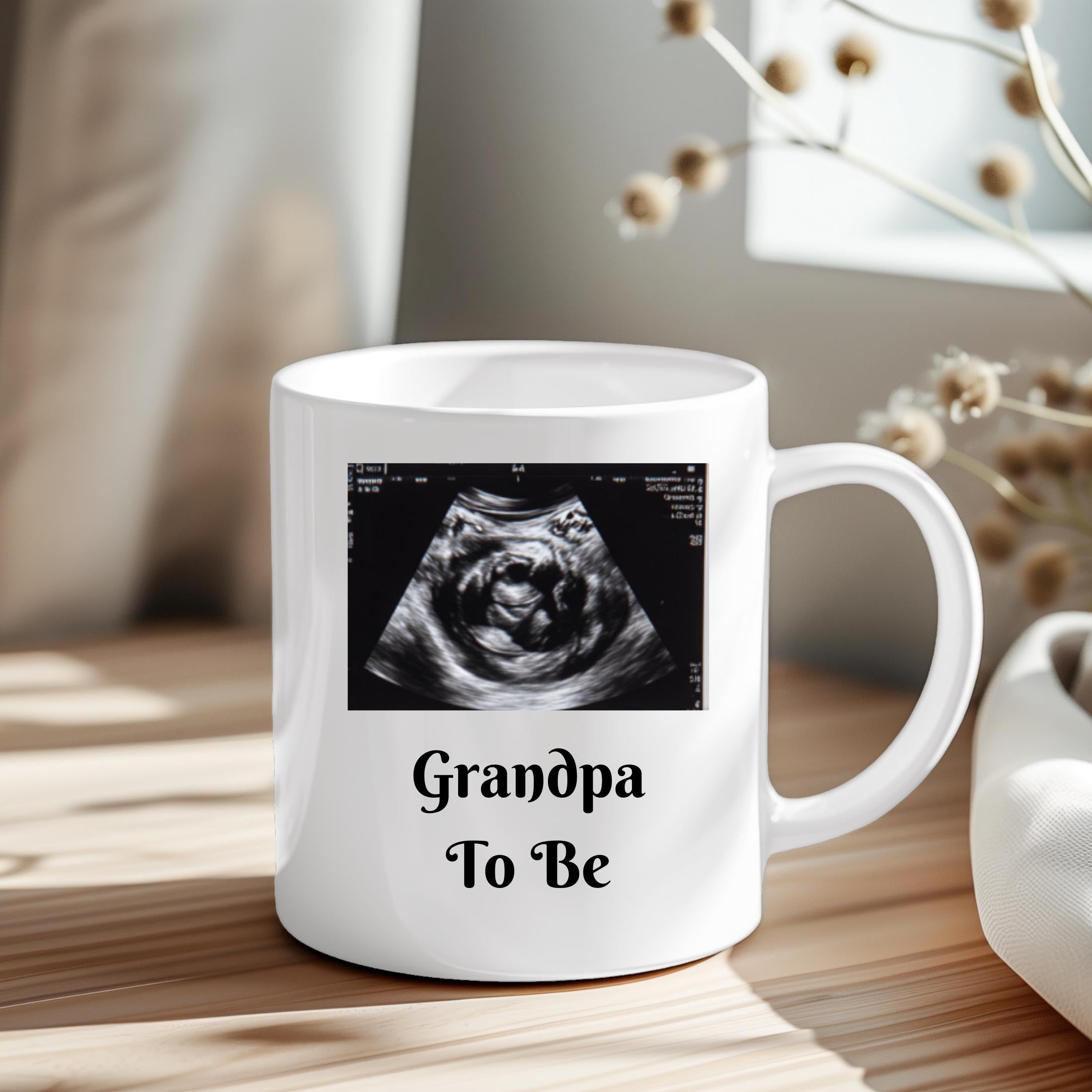 Personalized Baby Scan Mug: Ultrasound Photo Gift, Mummy/Daddy/Grandparent