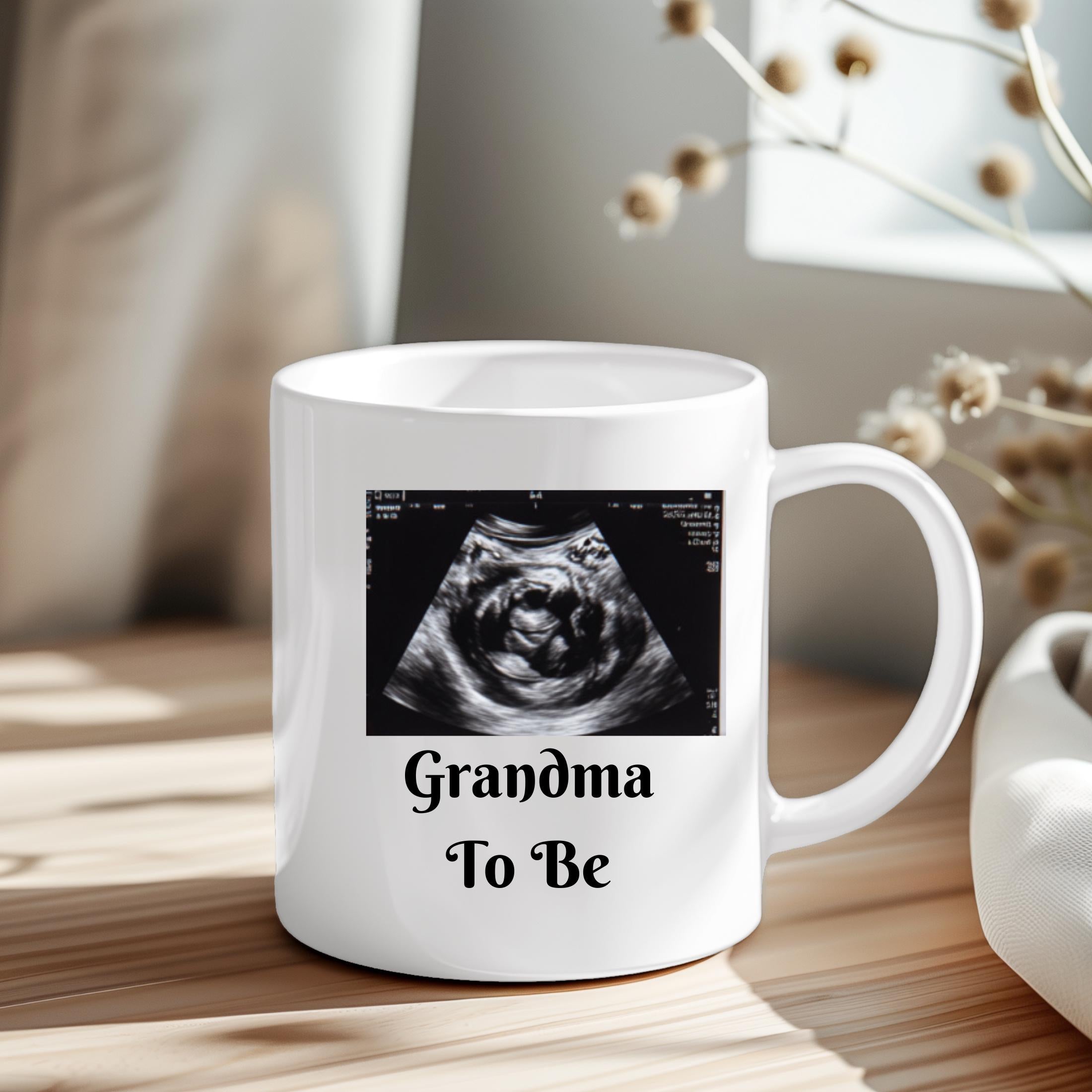 Personalized Baby Scan Mug: Ultrasound Photo Gift, Mummy/Daddy/Grandparent