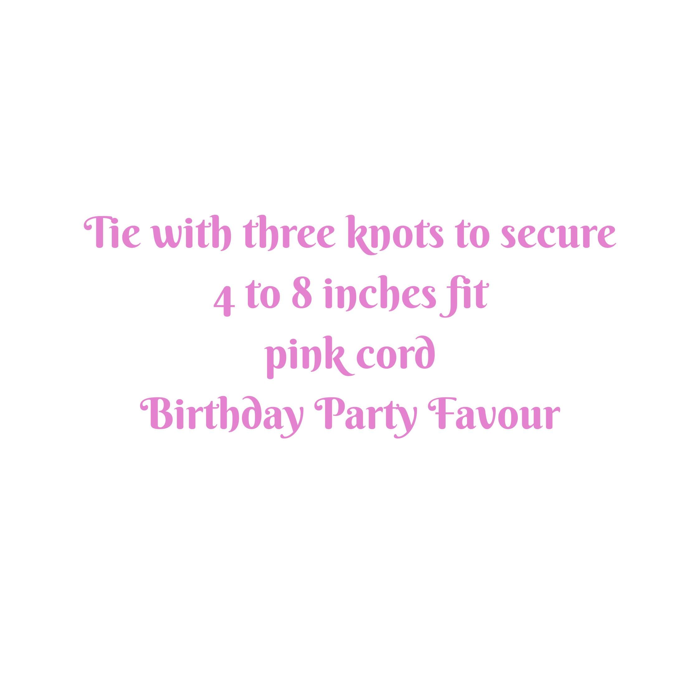 Personalised Wish Bracelet – Pink Cord with silver Star Charm | Birthday Party Favour | Thank You Gift | Custom Name Bracelet on A7 Card