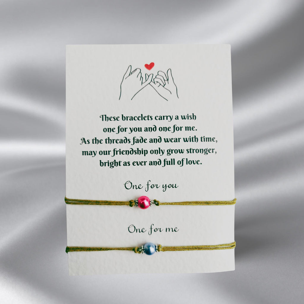 Friends, Family Couple Wish Bracelets, Friendship, Coloured Wish Bracelets for Colleague, Mum and Daughter, Friends, just because