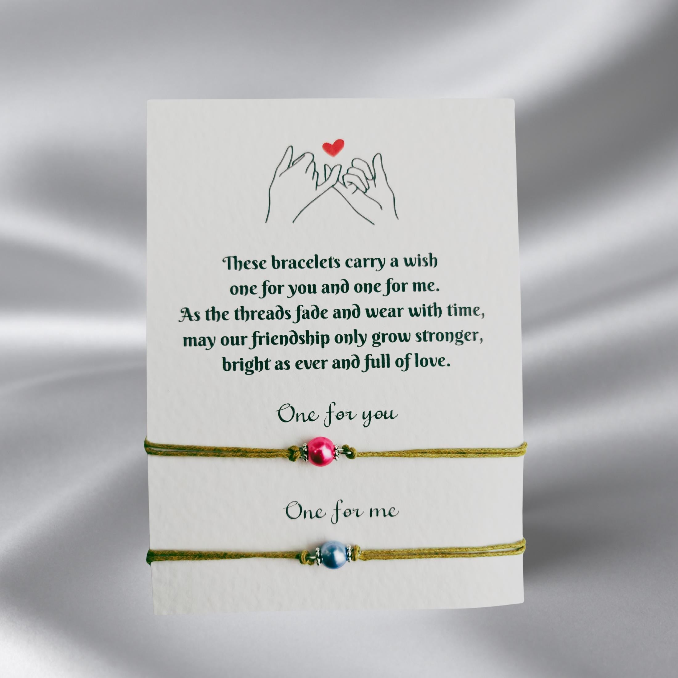 Friends, Family Couple Wish Bracelets, Friendship, Coloured Wish Bracelets for Colleague, Mum and Daughter, Friends, just because
