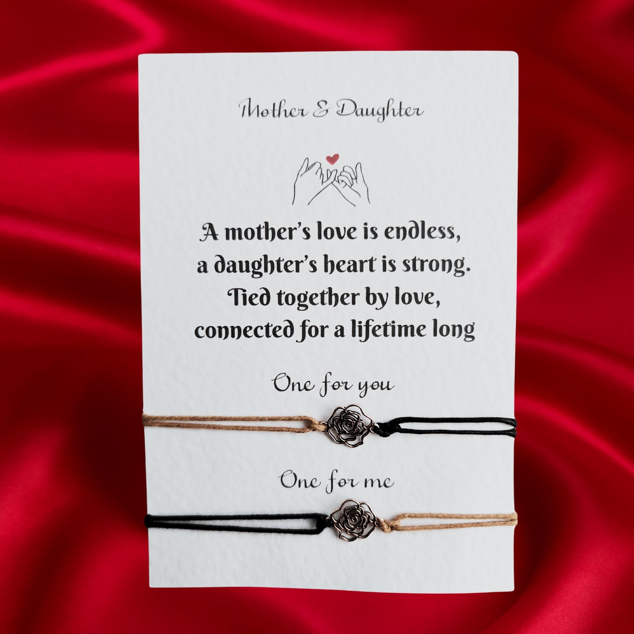 Mother and Daughter Rose Charm Wish Bracelet Family. Mum and Daughter, Mothers Day, Christmas