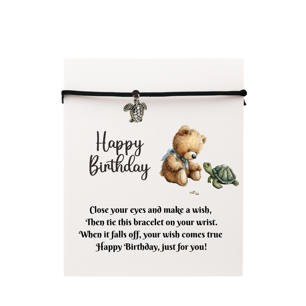 Birthday Turtle Wish Bracelet Gift Card With Envelope