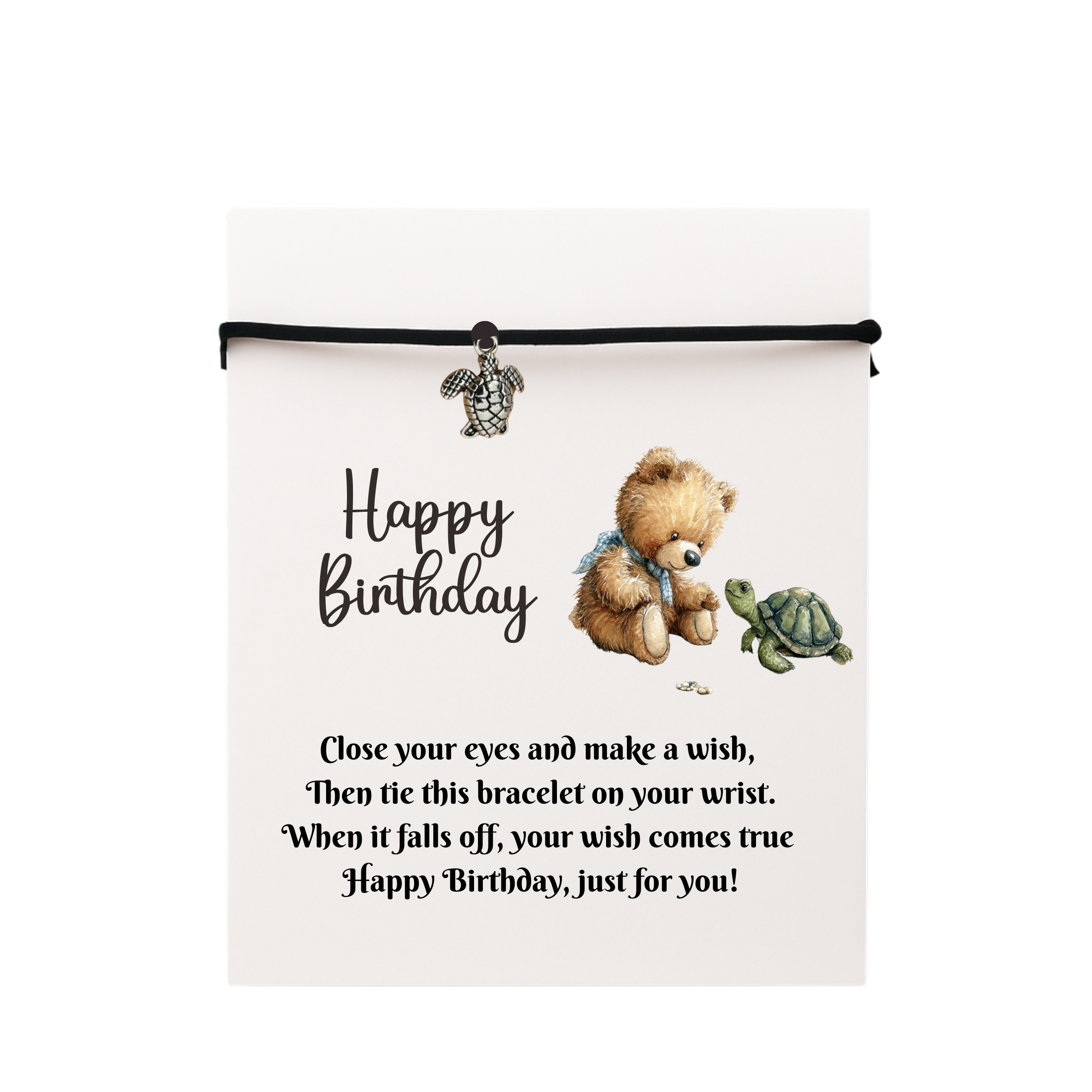 Birthday Turtle Wish Bracelet Gift Card With Envelope