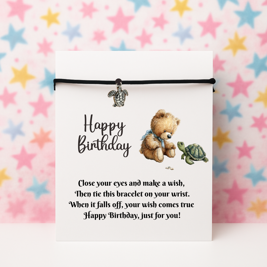 Birthday Turtle Wish Bracelet Gift Card With Envelope