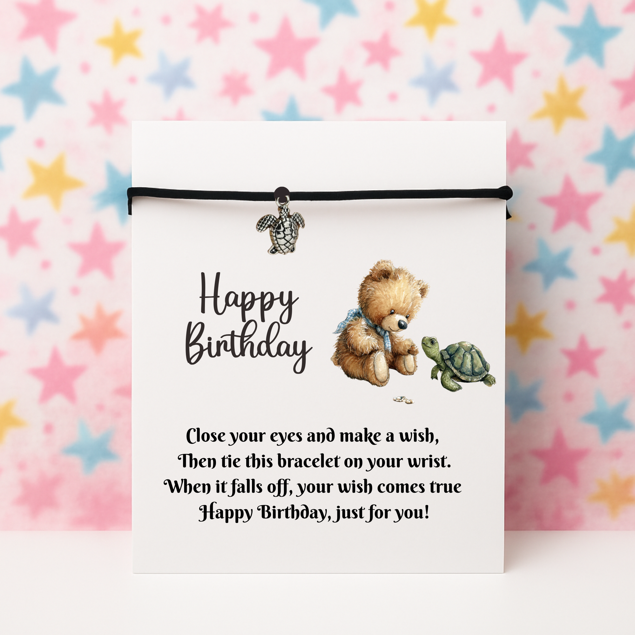 Birthday Turtle Wish Bracelet Gift Card With Envelope